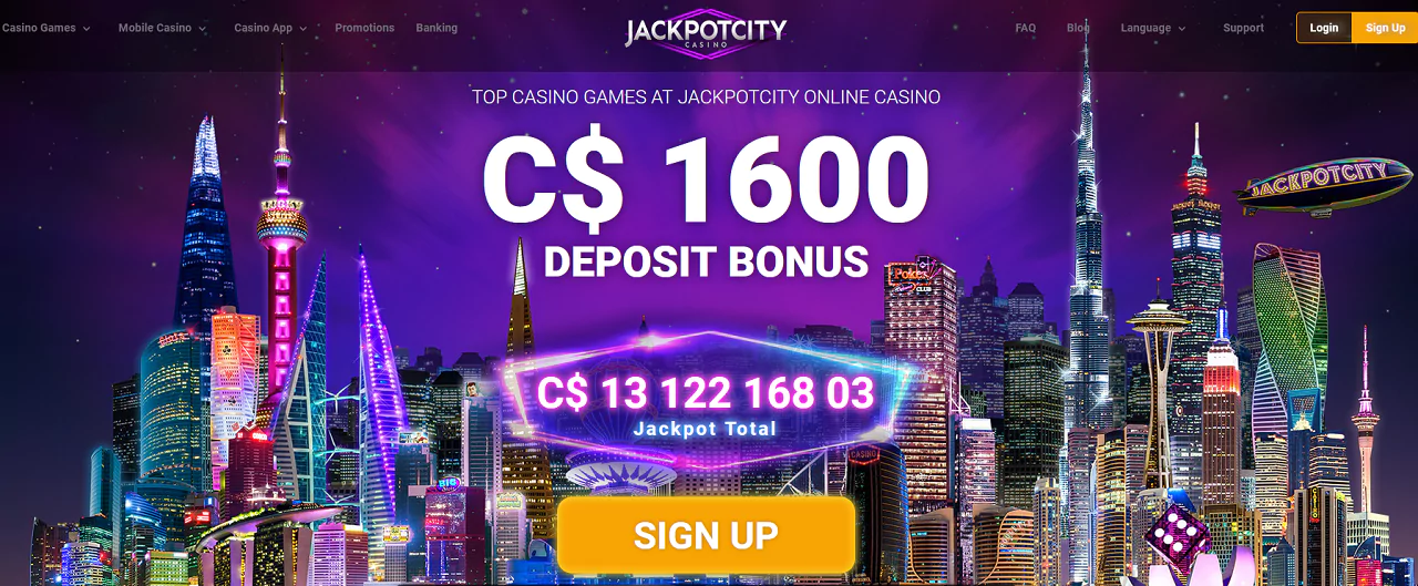 Screenshot of Best Online Casino with $1 Deposit from official website